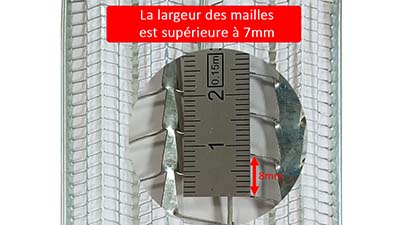 Lattis avec mailles >7mm