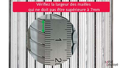 NERGALTO - Largeur des mailles