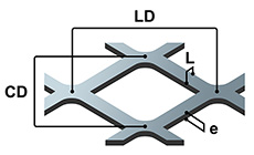 Maille métal déployé OCEANE 62XXS aluminium